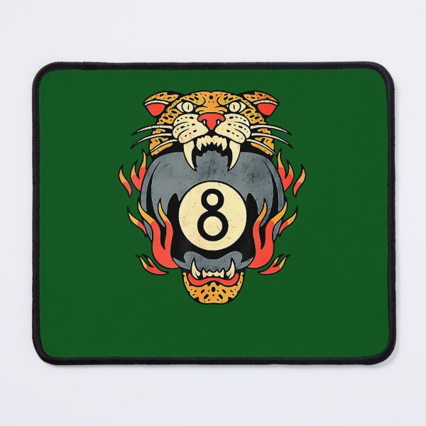 Item preview, Lucky Leopard Traditional Tattoo 8 Ball Streetwear Vintage 769 designed and sold by Matryoshkaxcv.
