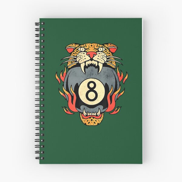 Item preview, Tatuaje tradicional Lucky Leopard 8 Ball Streetwear Vintage 769 designed and sold by Matryoshkaxcv.