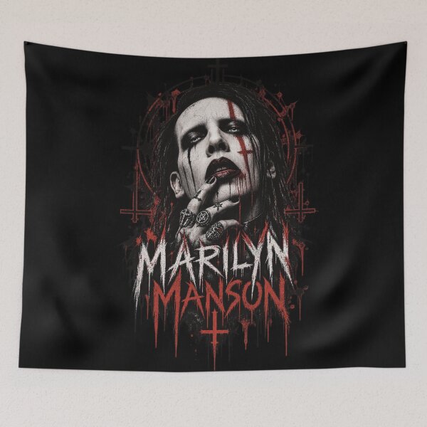 Item preview, Antichrist Superstar | Dark Industrial Rock Portrait designed and sold by THE DARK SHØP.
