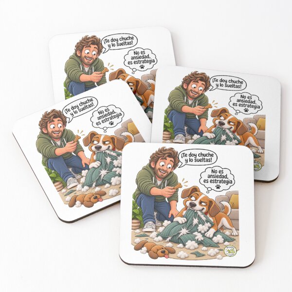 Item preview, Canine humor: dog destroying cushion for a treat designed and sold by Peludos, Sí gracias.
