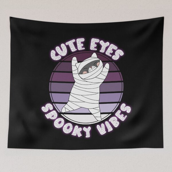 Item preview, Cute Eyes Spooky Vibes Cute Mummy Cat Halloween Gift designed and sold by Say It With Ink.