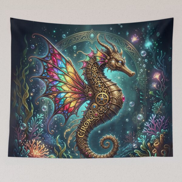 Item preview, Steampunk Seahorse – Enchanted Underwater Fantasy designed and sold by nicky2342.