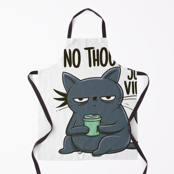 Item preview, No Thoughts Just Vibes Grumpy Cat Coffee designed and sold by NicolasGlowArt.
