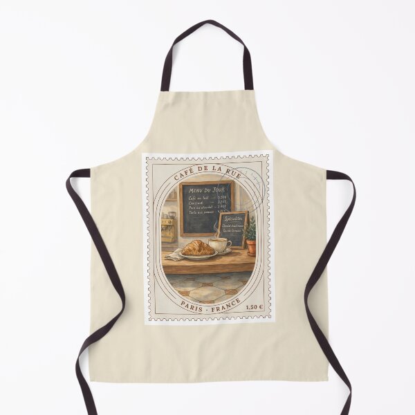 Item preview, Paris Croissant Morning Café — French Breakfast Art designed and sold by stickercuffs.