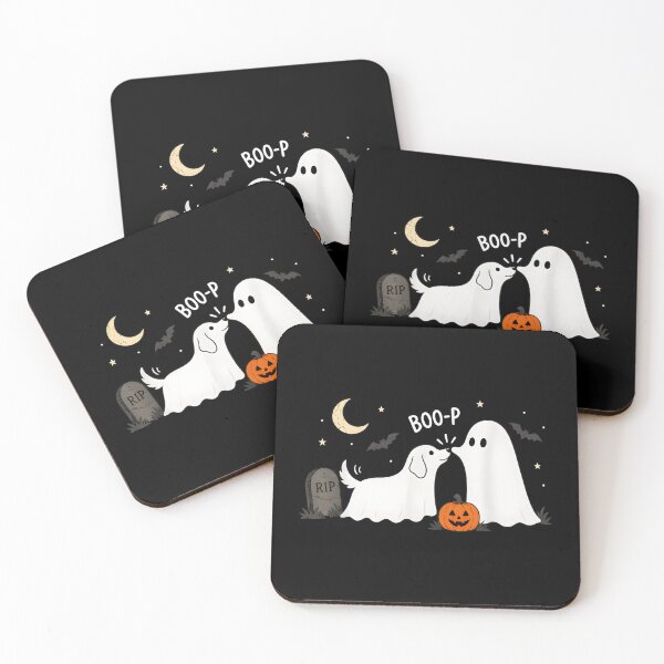 Item preview, Cute Ghost Dog Booping Ghost Halloween Art designed and sold by OlyvieArt.