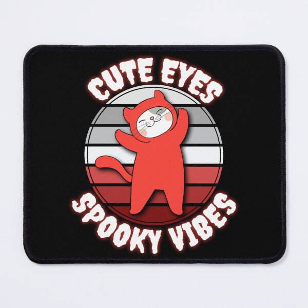 Item preview, Cute Eyes Spooky Vibes Red Cat Costume Lover Gift designed and sold by Say It With Ink.