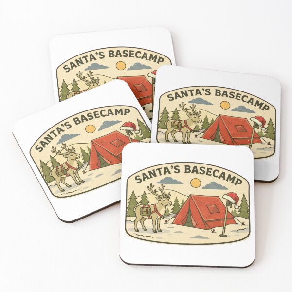 Item preview, Santa’s Basecamp Holiday Hiking Adventure Badge designed and sold by GabeMountainArt.
