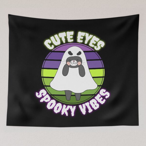 Item preview, Cute Eyes Spooky Vibes Ghost Sheet Cat Mum Gift designed and sold by Say It With Ink.