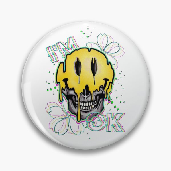 Item preview, Aesthetic Melting Acid Smile Skull Glitch Art designed and sold by madumetenika.