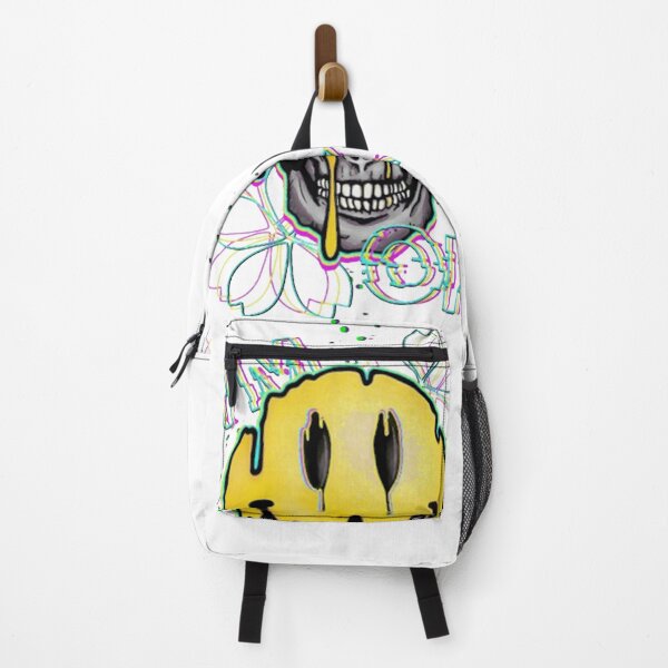 Item preview, Aesthetic Melting Acid Smile Skull Glitch Art designed and sold by madumetenika.