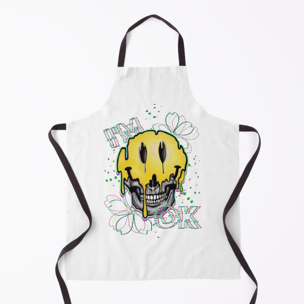 Item preview, Aesthetic Melting Acid Smile Skull Glitch Art designed and sold by madumetenika.