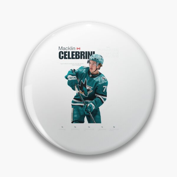 Item preview, Macklin Celebrini Hockey Star with Number 71 Teal designed and sold by TRINIKWITH.