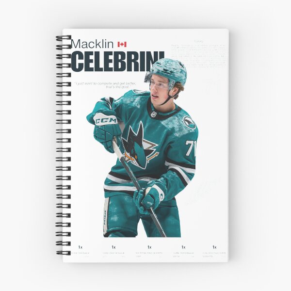 Item preview, Macklin Celebrini Hockey Star with Number 71 Teal designed and sold by TRINIKWITH.