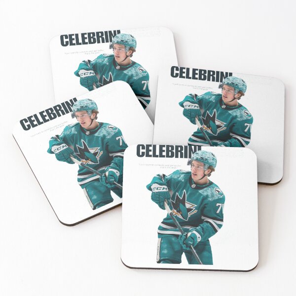 Item preview, Macklin Celebrini Hockey Star with Number 71 Teal designed and sold by TRINIKWITH.
