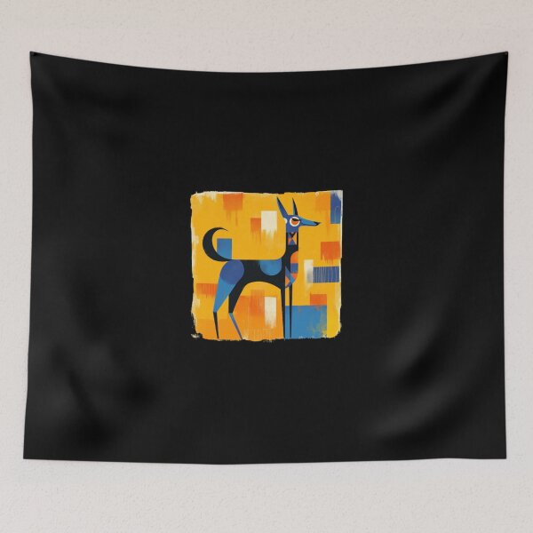 Item preview, Mid Century Modern Geometric Greyhound Dog Art designed and sold by madumetenika.
