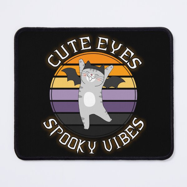Item preview, Cute Eyes Spooky Vibes Bat Cat Halloween Gift designed and sold by Say It With Ink.