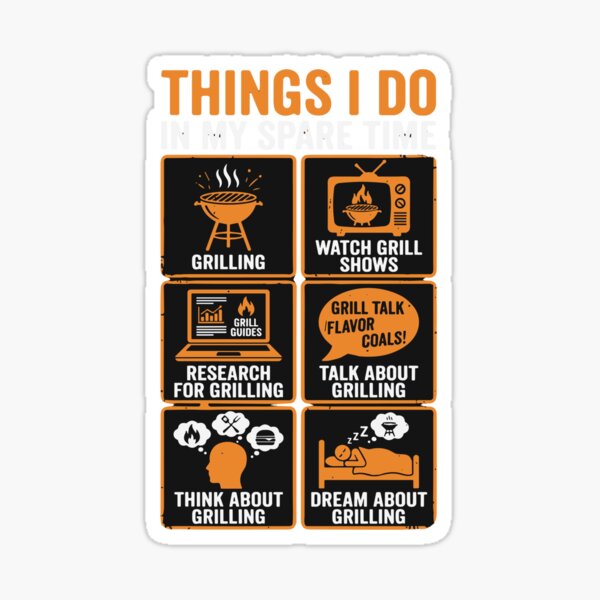 Item preview, Things I Do In My Spare Time Grilling BBQ Lover Grill Master designed and sold by SofiBlair.