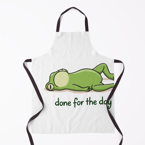 Item preview, Done For The Day Sleepy Frog Relaxing Cartoon designed and sold by NicolasGlowArt.