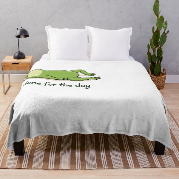 Item preview, Done For The Day Sleepy Frog Relaxing Cartoon designed and sold by NicolasGlowArt.