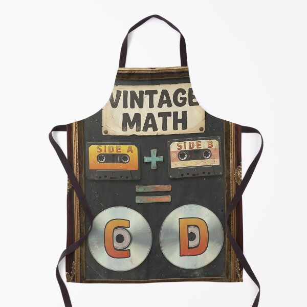 Item preview, Funny Vintage Retro of Music Math Cassette Tape CD Joke Pun | VINTAGE MATH - SIDE A + SIDE B = CD. designed and sold by Giulivo Store Graphic.