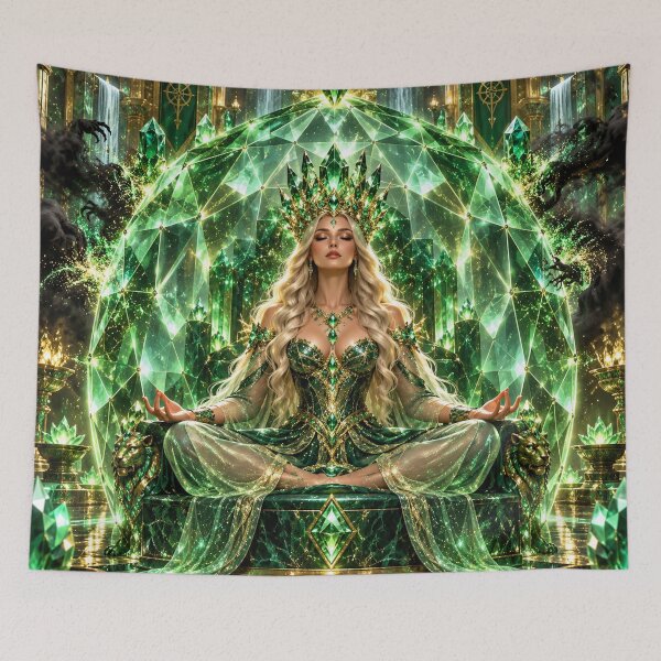 Item preview, ? EMERALD MIRROR SHIELD | Lock Out Emotional Static • Release Scarcity Anxiety • Protect Your Peace designed and sold by PurvaNimfaMagic.