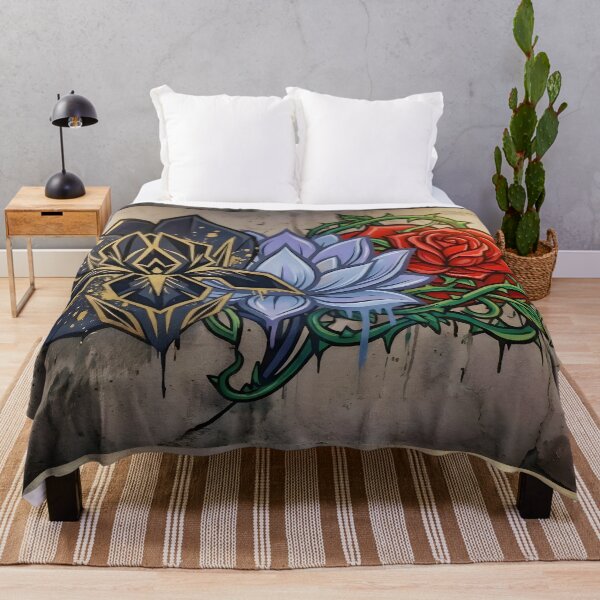 Item preview, Urban Botanical Graffiti Floral Wall Art | Street Art Rose Lotus Iris Canvas Print | Modern Urban Flower Mural Poster | Bold Edgy Living Room Decor designed and sold by SergioMiklos.