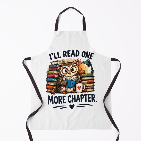 Item preview, I'll Read One More Chapter Cute Bookworm Owl Art designed and sold by Pyt27.