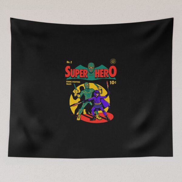 Item preview, Vintage Comic Book Superhero Vigilante Duo Poster designed and sold by madumetenika.