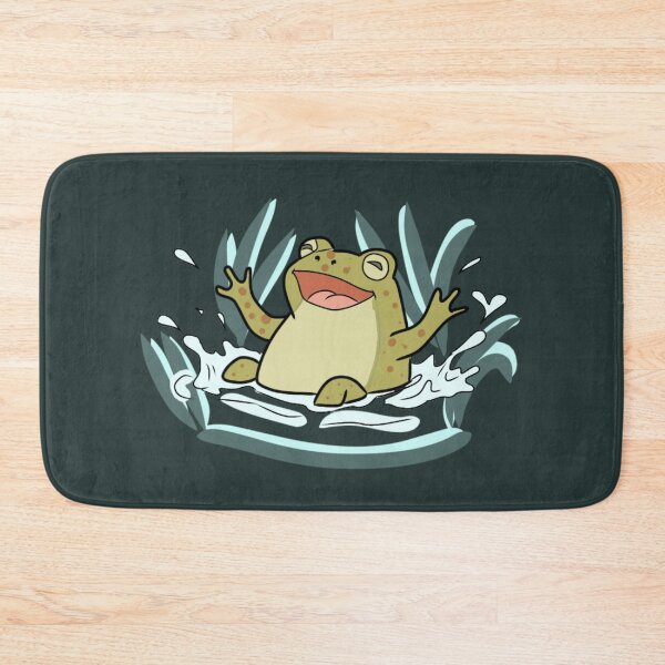 Item preview, Frog Happy Splashing in Water Cute Goblincore Toad Illustration designed and sold by LeshanArt.