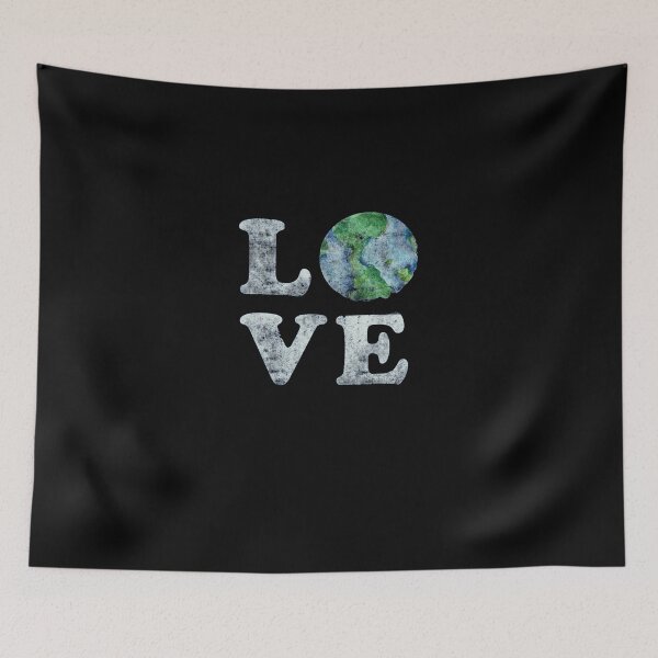 Item preview, Save the Earth Love Watercolor World Typography designed and sold by madumetenika.