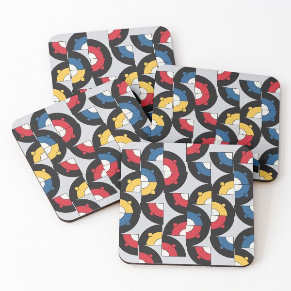 Item preview, Bauhaus Arch Illusion Mid-Century Modern Geometric Pattern designed and sold by KungPowUnicorn.