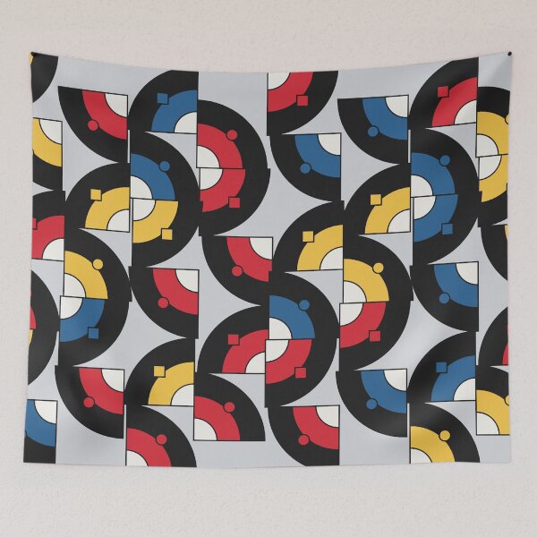 Item preview, Bauhaus Arch Illusion Mid-Century Modern Geometric Pattern designed and sold by KungPowUnicorn.