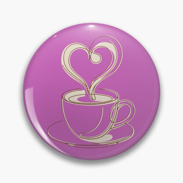 Item preview, Heart Steam Coffee Cup Minimalist Line Art Design designed and sold by KRStyleClub.