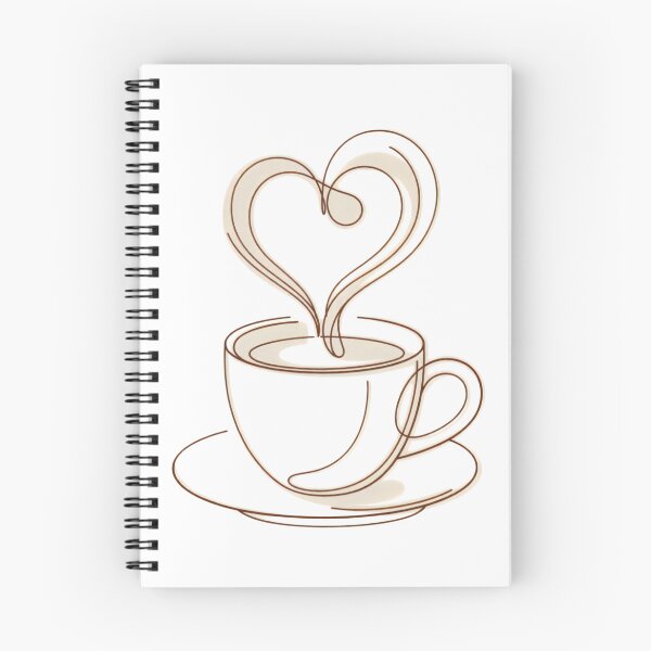 Item preview, Heart Steam Coffee Cup Minimalist Line Art Design designed and sold by KRStyleClub.