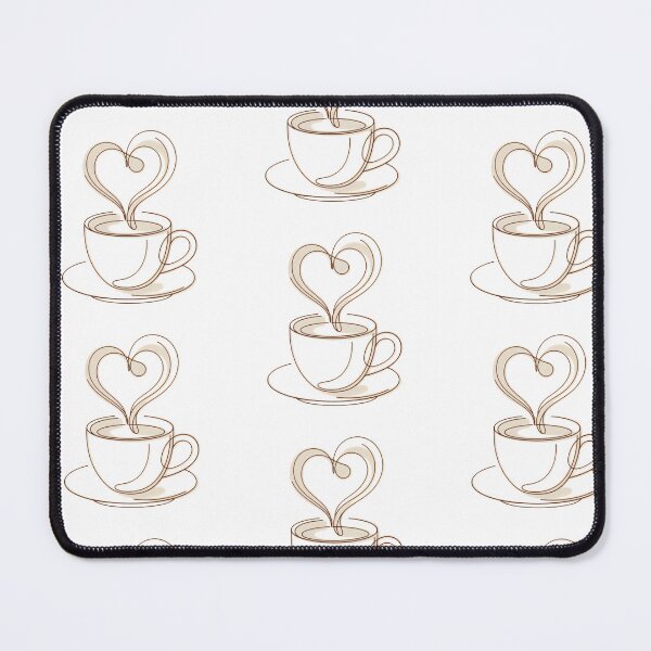 Item preview, Heart Steam Coffee Cup Minimalist Line Art Design designed and sold by KRStyleClub.