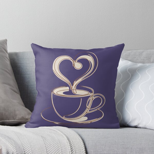 Item preview, Heart Steam Coffee Cup Minimalist Line Art Design designed and sold by KRStyleClub.