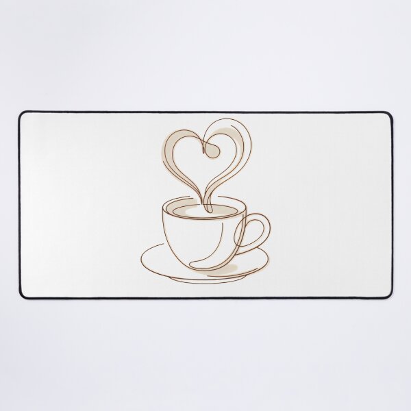Item preview, Heart Steam Coffee Cup Minimalist Line Art Design designed and sold by KRStyleClub.
