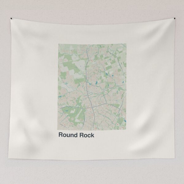 Item preview, Round Rock Minimalistic Map Art designed and sold by MapsNerd.