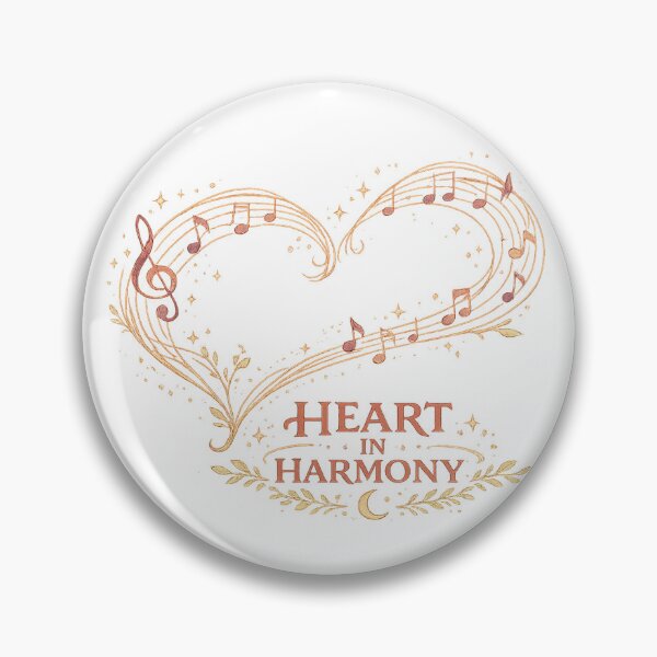 Item preview, Heart in Harmony Musical Notes Treble Clef Celestial Music Art Design designed and sold by inkoutninja.