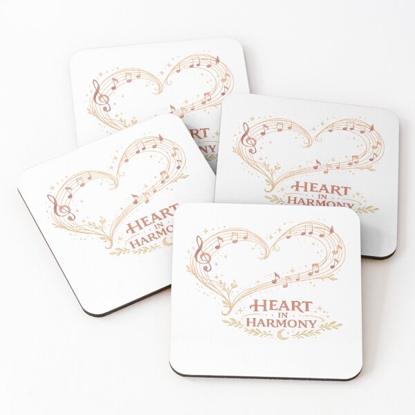 Item preview, Heart in Harmony Musical Notes Treble Clef Celestial Music Art Design designed and sold by inkoutninja.