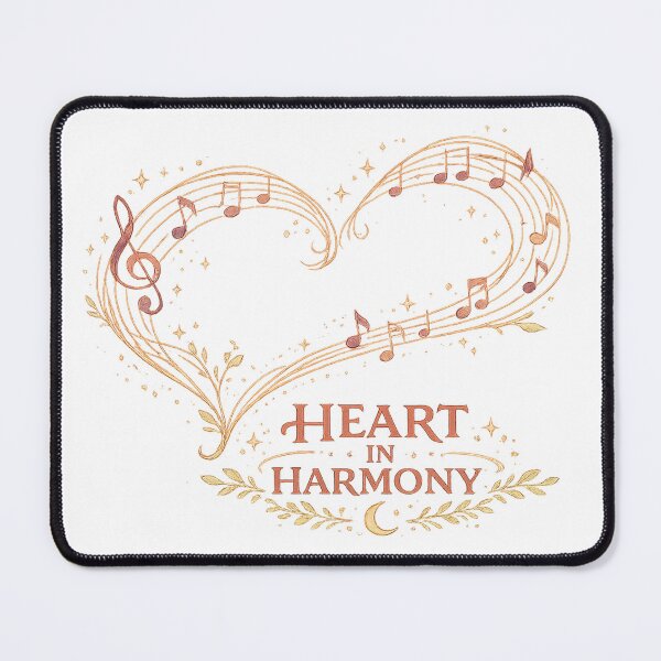 Item preview, Heart in Harmony Musical Notes Treble Clef Celestial Music Art Design designed and sold by inkoutninja.