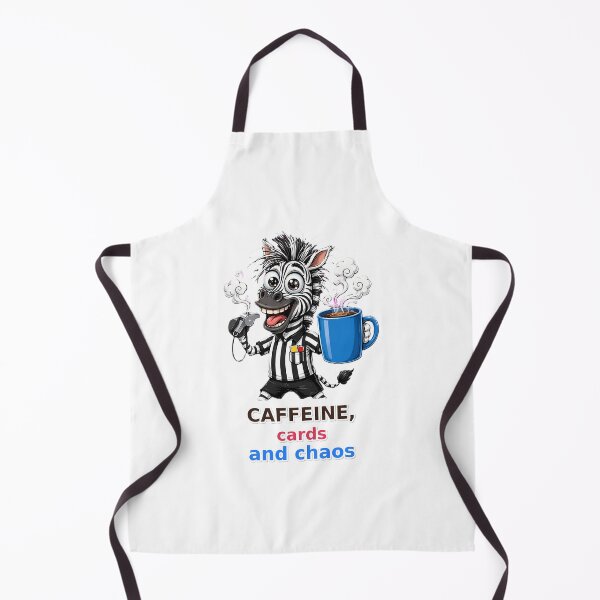 Item preview, Funny Football Referee Zebra Caffeine Cards Chaos designed and sold by GalaxyShirtUS.