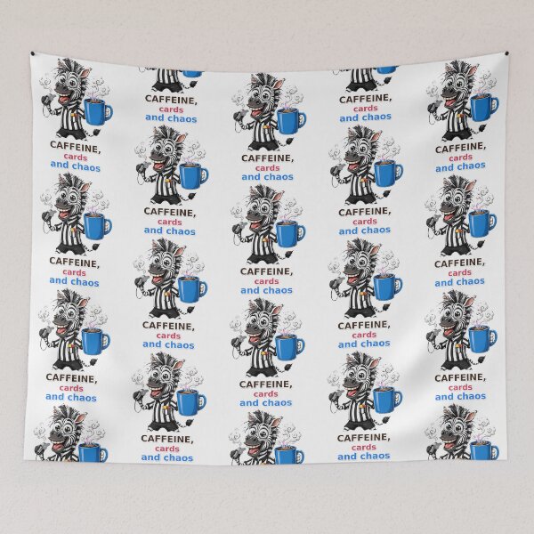 Item preview, Funny Football Referee Zebra Caffeine Cards Chaos designed and sold by GalaxyShirtUS.