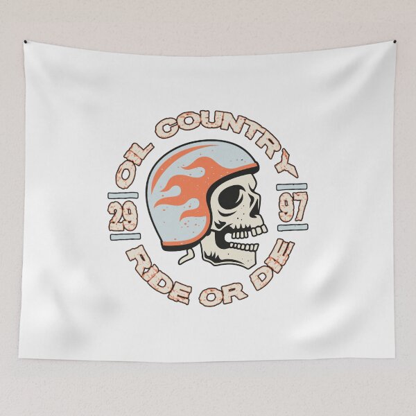 Item preview, Oil Country Ride or Die Skull Flames designed and sold by TRINIKWITH.