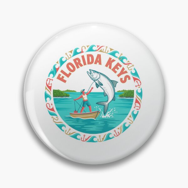 Item preview, Florida Keys Fishing Sticker designed and sold by Imaginarium of Chaos falcon88 .