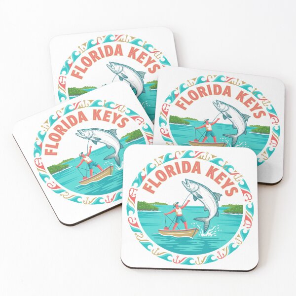 Item preview, Florida Keys Fishing Sticker designed and sold by Imaginarium of Chaos falcon88 .