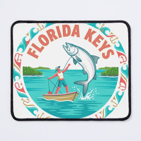Item preview, Florida Keys Fishing Sticker designed and sold by Imaginarium of Chaos falcon88 .