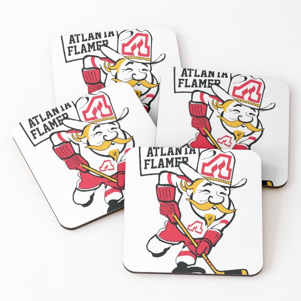 Item preview, Atlanta Flames Retro Cowboy Mascot Hockey designed and sold by TRINIKWITH.