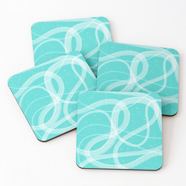Item preview, Coastal Abstract Design Blue And White Wave Swirl Pattern With Polka Dots designed and sold by Patricia Grannum.