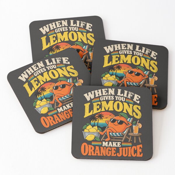 Item preview, When Life Gives You Lemons Make Orange Juice – Funny Retro Quote designed and sold by TheTrendsDesk.